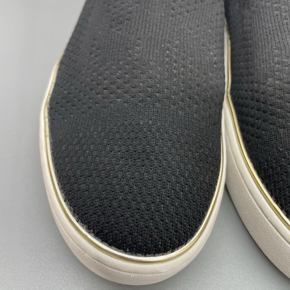 Michael Kors Skyler Knit Sneakers Loafers Slip On Black Gold Womens 8.5 - Picture 5 of 14